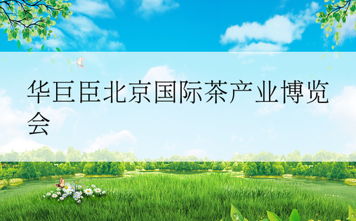 华巨臣北京国际茶产业博览会